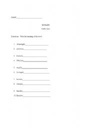 English worksheet: Suffix Quz