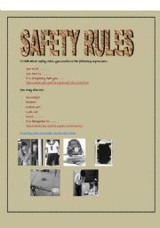 English worksheet: safety rules