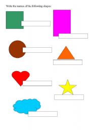 English worksheet: shapes