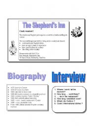 English Worksheet: A cook or chef looking for a job