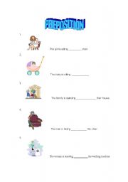 English worksheet: preposition