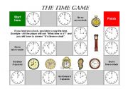 English Worksheet: Time Board Game
