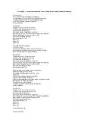 English worksheet: Song Big girls dont cry (FERGIE)
