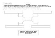 English Worksheet: Synonyms Graphic Organiser