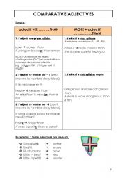 English Worksheet: Comparative adjectives THEORy