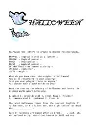 English Worksheet: Halloween