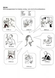 English Worksheet: An ordinary morning 