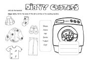 English Worksheet: Clean/dirty