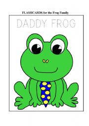 English Worksheet: The family frog - FLASHCARDS