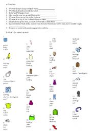 English worksheet: Clothes