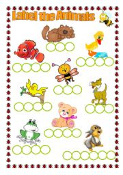 English Worksheet: ANIMALS 