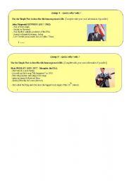 English Worksheet: Guess who I was ...