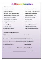 English Worksheet: If Clauses Exercises 2