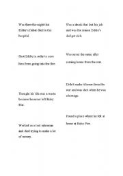 English Worksheet: Five People You Meet in Heaven Character Match