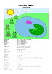 English Worksheet: The family frog - STORY