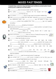 past tenses review (past simple/cont, present perfect simple/continuous)