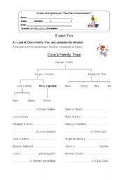 English Worksheet: Test  5th grade