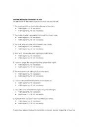 English Worksheet: Relative Clauses