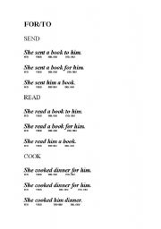 English Worksheet: FOR or TO