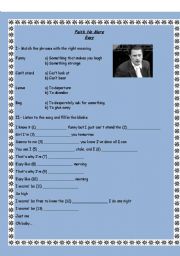 English worksheet: Song: easy