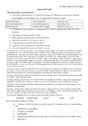 English Worksheet: Making plans and arrangements