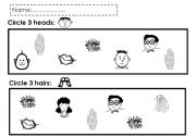 English worksheet: head