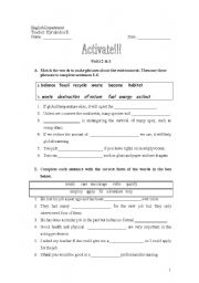 English Worksheet: ACTIVATE B2--Units 2 & 3 Test