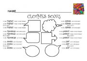 English Worksheet: Clothes song