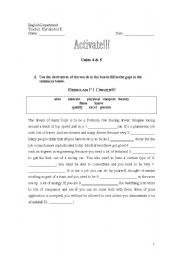 English Worksheet: ACTIVATE B2  Units 3 and 4