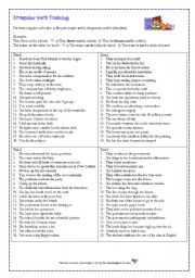 Irregular Verb Training  - Upper Intermediate / FCE Level (With Key)