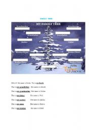 English Worksheet: Family Tree