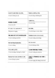 English Worksheet: The exclamation game