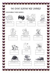 English Worksheet: Do you know my name?