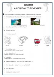 English Worksheet: A Holliday to remember