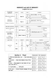 English worksheet: have to