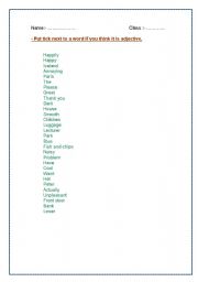 English worksheet: Adjectives