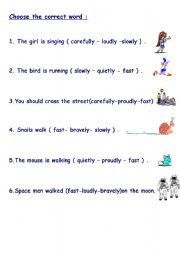 English worksheet: adverbs 