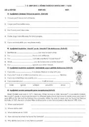 English Worksheet: 8th grade exam for turkish teachers