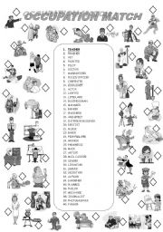 English Worksheet: OCCUPATIONS 1/2