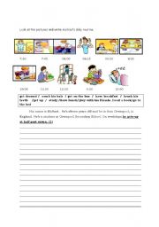 English Worksheet: daily activities