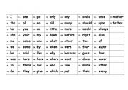 English Worksheet: tricky words