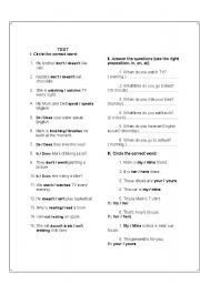 English worksheet: test