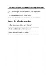 English Worksheet: g 7