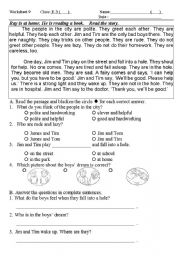 English Worksheet: useful comprehension