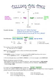 English Worksheet: TELLING THE TIME