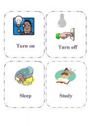 English Worksheet: Verb cards / Speaking cards 3 pages 1