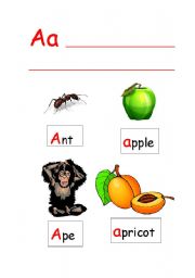 English Worksheet: Letters and Sounds A B C D