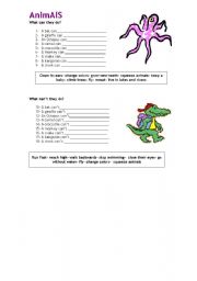 English worksheet: Animals