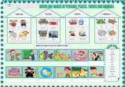 English Worksheet: FUN WITH NOUNS - 1/2