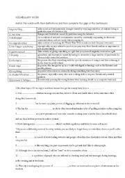 English Worksheet: How contemporary is your vocabulary?